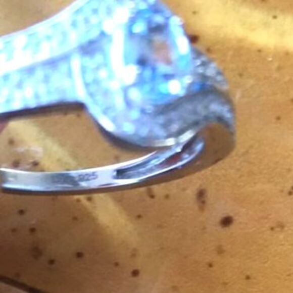 Natural Peacock Tanzanite Sterling Silver Ring Size 7 - Picture 5 of 6